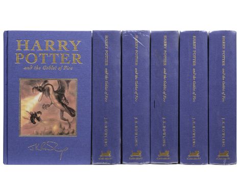 Rowling (J. K.). Harry Potter and the Goblet of Fire, 6 copies, 1st deluxe edition, 1st impression, London: Bloomsbury, 2000,