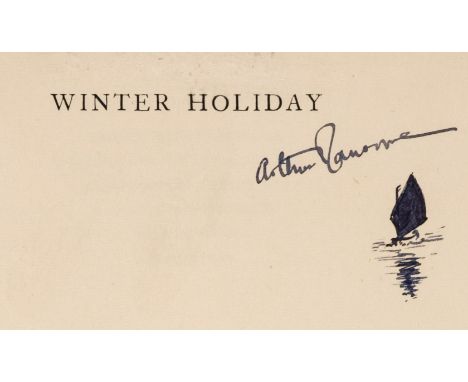 Ransome (Arthur). Winter Holiday, 1st edition, London: Jonathan Cape, 1933, illustrations and map endpapers by the author, a 