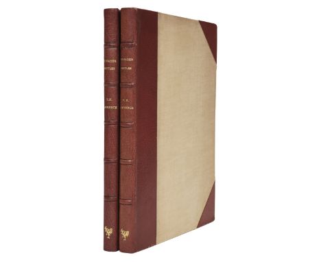 Lawrence (Thomas Edward). Crusader Castles, 2 volumes, Waltham Saint Lawrence, Berkshire: Golden Cockerel Press, 1936, titles