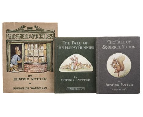 Potter (Beatrix). The Tale of The Flopsy Bunnies, 1st edition, London: Frederick Warne and Co, 1909, frontispiece (loose) and