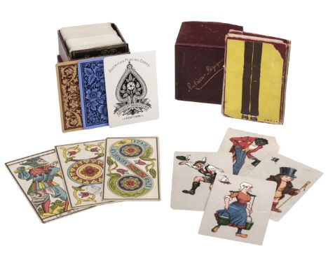 * Playing cards and card games. American Playing Cards, New York: A. Dougherty, circa 1878, four complete decks each of 52 co