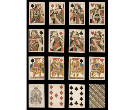 * English playing cards. Illuminated edition, London: De la Rue, circa 1840, 51 (of 52, without 10 of spades) colour printed 