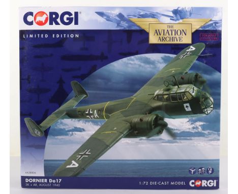 Corgi “The Aviation Archive” AA38806 Dornier Do17 boxed model, model comes boxed complete with collector card 163 of 1200, mo