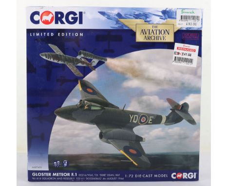 Corgi “The Aviation Archive” AA27403 Gloster Mereor boxed models, models come boxed missing collectors card, models are in ne
