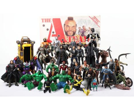 Large Quantity of Mixed Action figures, figures made by different makes and from different series, four x-men movie toybiz fi