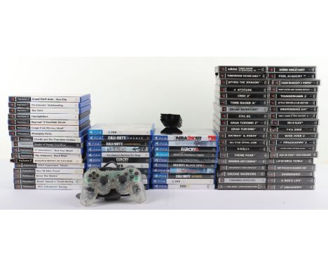 PlayStation, PS2 and PS4 games with controller, large Quantity of ps1, ps2 and ps4 games with a ps2 controller and eyetoy, co