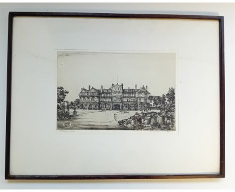 4 Etchings - A.P Thomson -Original etchings titled ''A French Cafe'' and ''Old House, Nuremberg'' (Artists Proof) both signed