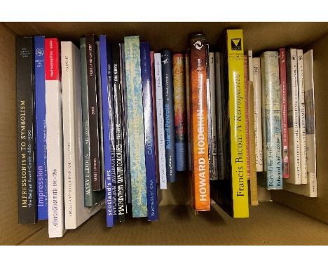 A collection of art books covering Impressionism, Symbolism, Giacometti, Fedden, Mackintosh, Scottish Art, Monet, Baird, Hodg