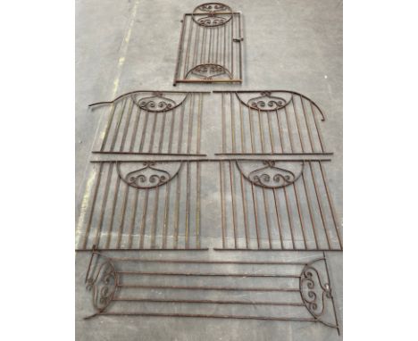 Selection of vintage cast iron outdoor gates and fencing [Very Rusty, Needs Work]
