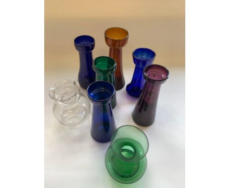 Collection of 8 vintage hyacinth bulb vases [No chips or cracks]