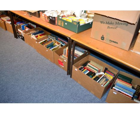 Nine boxes of books including a quantity of children's, pop-up and illustrated (including various early editions of Orlando b