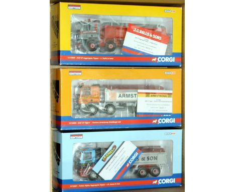 Corgi, a boxed 1:50 scale Commercial models "Tippers/Rigids Series" comprising of CC13901 (Rigids) Foden Alpha Aggregate Tipp