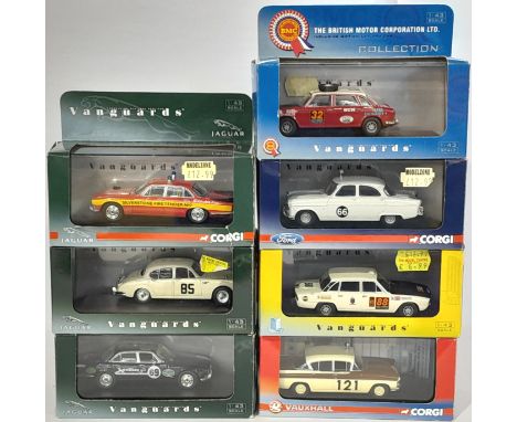 Corgi Vanguards 1/43 scale boxed group to include VA06410 Vauxhall Cresta Rallye Monte Carlo, VA08606 Jaguar XJ6 Racing, VA06