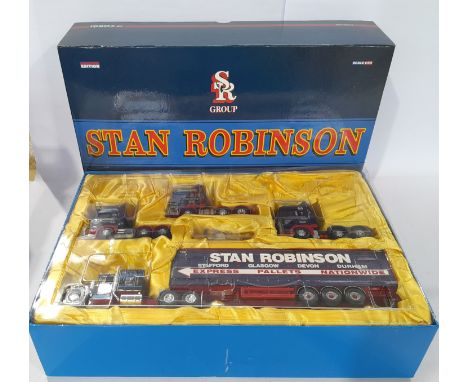 Corgi a boxed CC99188 "Stan Robinson" Set which contains of a MAN TGA, DAF XF, Scania Topline, Kenworth Tractor Unit and Curt