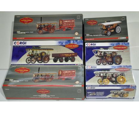 Corgi a boxed group to include 2x CC20309 Garrett Showmans Tractor &amp; Trailer 'J. Rowlands &amp; Sons', CC20310 Garrett Sh