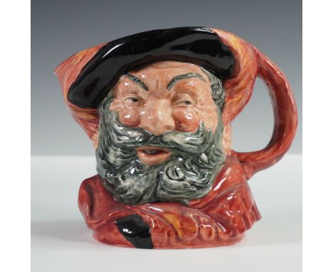Royal Doulton large character jug depicting Sir John Falstaff, model D6287. This hand-painted ceramic jug features the jovial