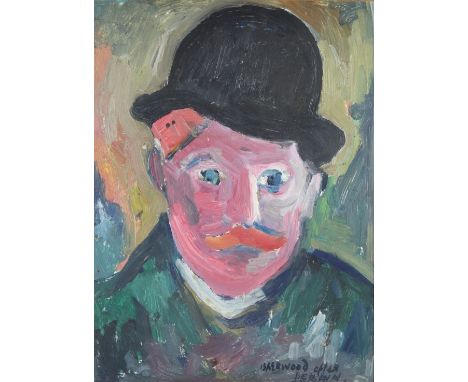 James Lawrence Isherwood (1917-1989) 'Portrait of Vlaminck by Derain' Oil on board, signed, inscribed and dated 70 verso, 39x