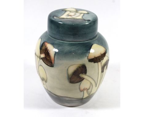 A modern Moorcroft ginger jar and coverDecorated in the Fairy Rings pattern, designed by Philip Richardson, height 15.5cmCOND