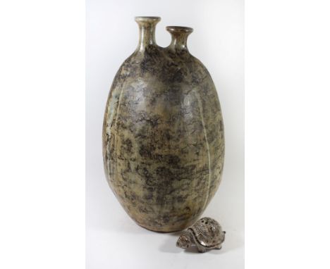 John Varnado for Briglin PotteryLarge studio pottery vase of ovoid form, signed to base, height 43cm, together with a Briglin