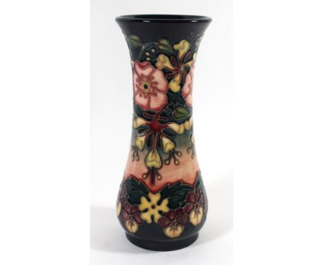 A modern Moorcroft pottery vase of waisted formDecorated in the Oberon pattern, designed by Rachel Bishop, height 21cmCONDITI