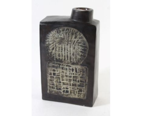 An early Troika St Ives Shouldered Bottle VaseDecorated in the Stoveman pattern to the front and the reverse with a stylised 