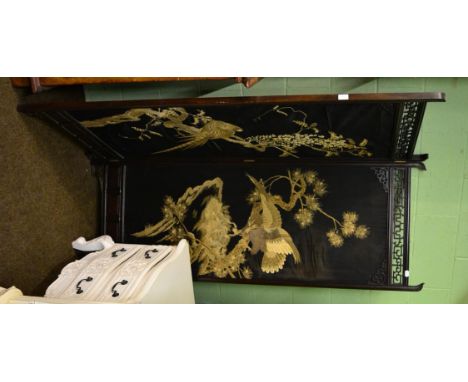 A Japanese two panel screen 
