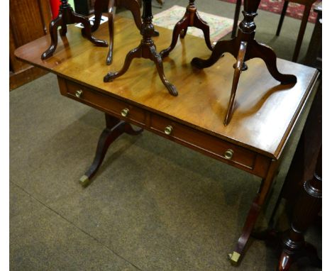 A mahogany sofa table 