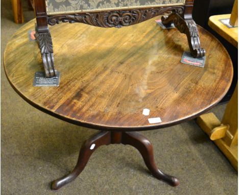 A George III mahogany tilt top tripod table 