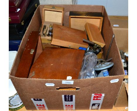 A quantity of watch makers tools including two staking tool sets, watch opening tool, glass press, etc (one box)