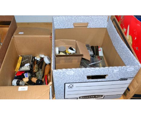 A quantity of watch makers tools (two boxes)