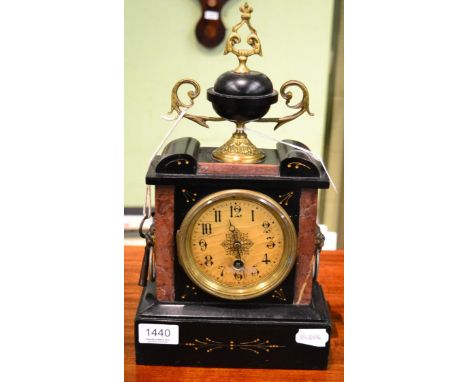 A slate mantel clock