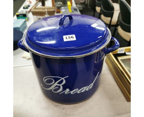 BLUE ENAMEL BREAD BIN