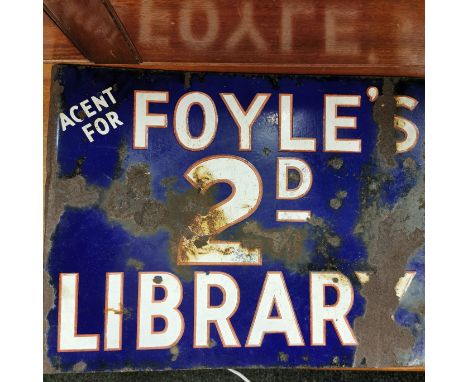 VINTAGE 2 SIDED ENAMEL SIGN
