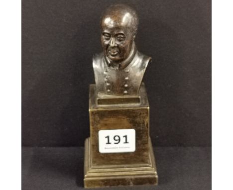 ANTIQUE BRONZE BUST SIGNED R.F