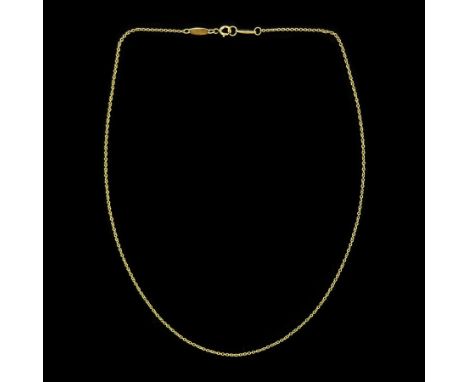 Tiffany & Co 18ct gold chain necklace by Elsa Peretti, hallmarkedCondition Report:Approx 2.05gm, length = 41cm, good conditio