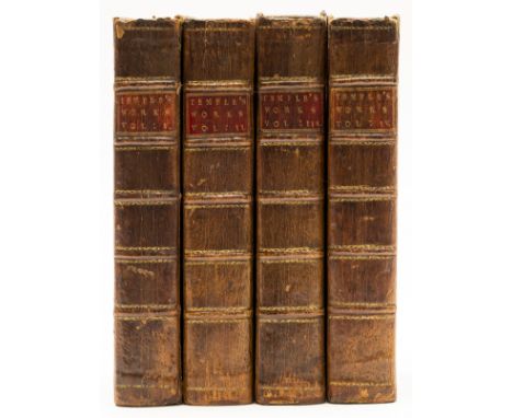 NO RESERVE Temple (Sir William) The Works, 4 vol., engraved portrait frontispiece, previous owner's ink signature to front fr