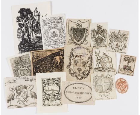 Bookplates.-  Collection of c.1500 bookplates and book-labels including duplicates, engraved, etched or lithographed, most re