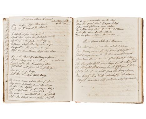 NO RESERVE Poetry.- Conway (Fanny) [Volume of poetry from various authors], manuscript, 180pp., slightly browned, original ha