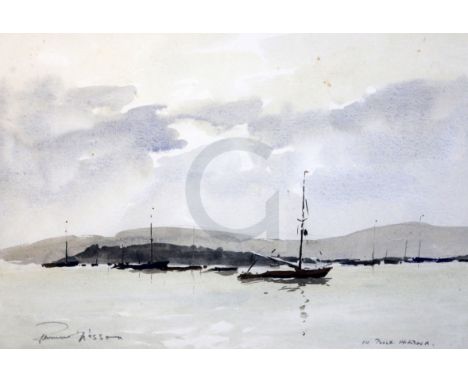 Edward Wesson (1910-1983)watercolour'In Poole Harbour'signed in pencil12.5 x 19in.