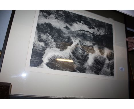 Christopher Wood: signed landscape print.