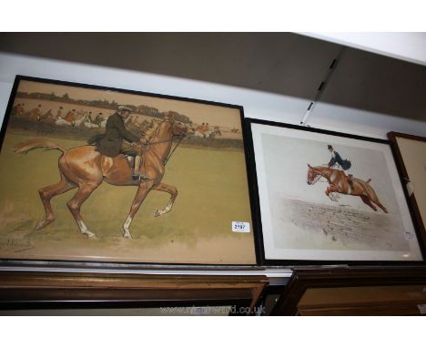 Two Hunting Prints, one by Lionel Edwards and the other by Cecil Aldin