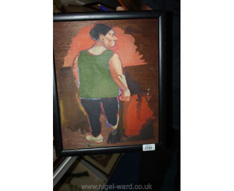 An Oil Painting of a muscular man, in the style of Peter Howson