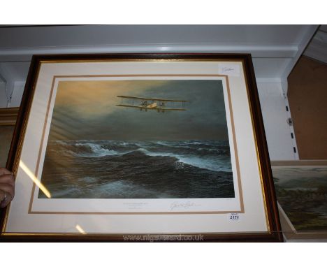A signed Gerald Coulson Print, limited edition 27/50 depicting "Atlantic Conquerors"