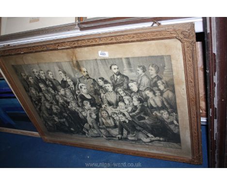 A Print of Queen Victorian and Prince Albert with their children and others, after M.W. Ridley
