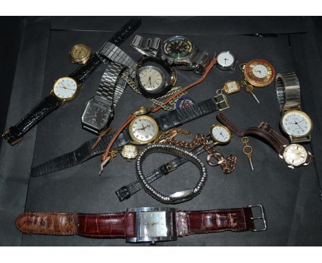 Watches - a Vintage retro Perona automatic wristwatch; others, including Orient, Timex, Casio, Jasper Conran, Aurora, etc