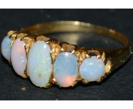 A five stone opal ring 