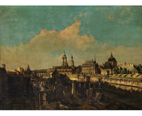 Bernardo Bellotto, genannt „Canaletto“, 1721 Venedig – 1780 Warschau, Nachfolge desDRESDEN, BLICK VON AUSSEN AUF DIE ALTE FES
