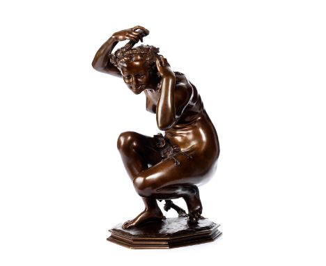 Jean-Baptiste Carpeaux, 1827 Valenciennes – 1875 CourbevoieALLEGORIE DES FRÜHLINGS, UM 1870Höhe: 52 cm. Länge: 29,8 cm. Tiefe