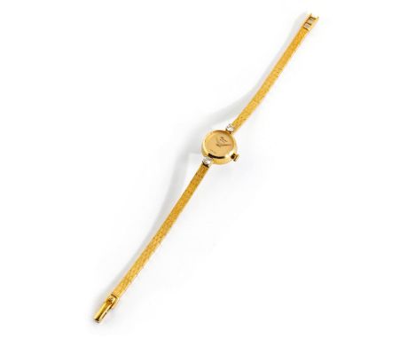 Feine goldene Damenuhr von CHOPARD18 kt. Gold.Durchmesser: 14 mm.1970er-Jahre.Feine kleine Damenuhr von CHOPARD in 18 kt. Gol