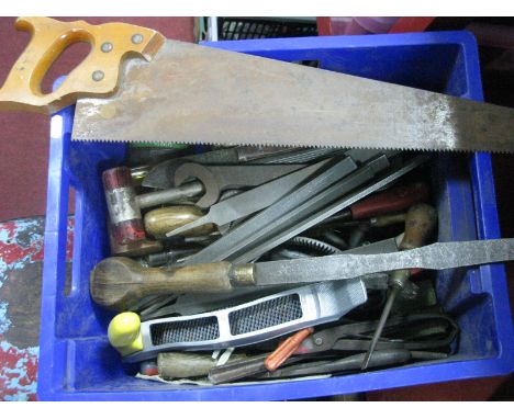 Tools - files, screwdrivers, saw, hammers, etc::- One Box